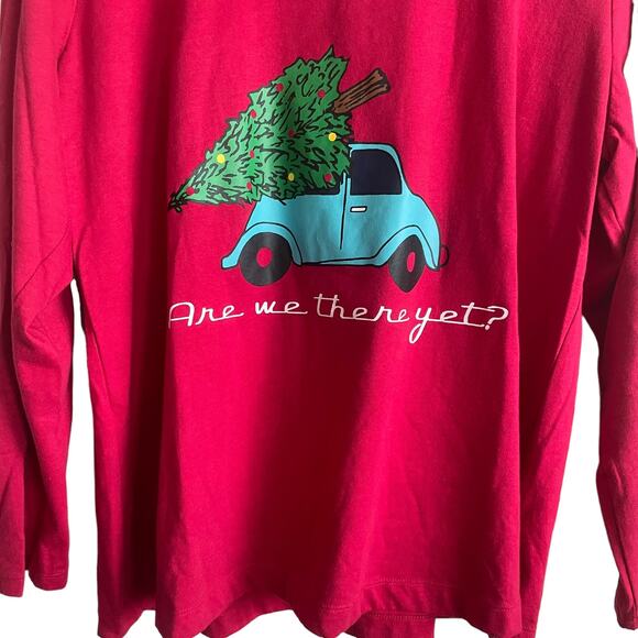 Christmas PJs Set Women 1X Red Long Sleeve Holiday Novelty Print Lounge Festive - Picture 13 of 14